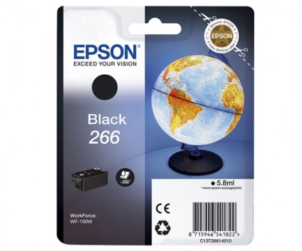 Cartucho de Tinta Original Epson T2661 / 266 Negro 5.8ml ~ 250 Paginas