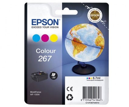 Cartucho de Tinta Original Epson T2670 / 267 Colores 6.7ml ~ 200 Paginas