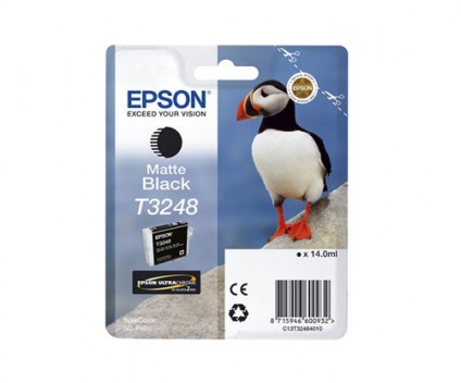 Cartucho de Tinta Original Epson T3248 Negro Matte 14ml ~ 650 pages