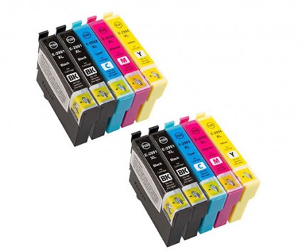 10 Cartuchos de tinta Compatibles, Epson T2991-T2994 / 29 XL Negro 17ml + Cor 13ml