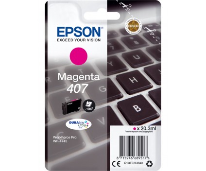 Cartucho de Tinta Original Epson T07U3 / 407 Magenta 20.3ml ~ 1.900 Pages