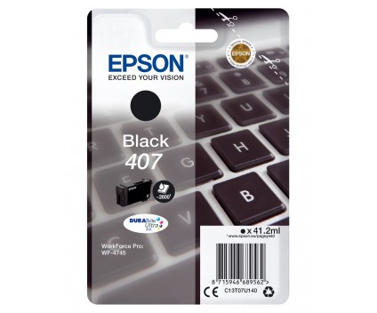 Cartucho de Tinta Original Epson T07U1 / 407 Negro 41.2ml ~ 2.600 Pages