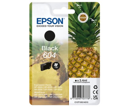 Cartucho de Tinta Original Epson T10G1 / 604 Negro 3.4ml ~ 150 Paginas