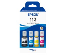 4 Cartuchos de Tinta, Original Epson T06B6 / 113 Negro 127ml + Colores 70ml