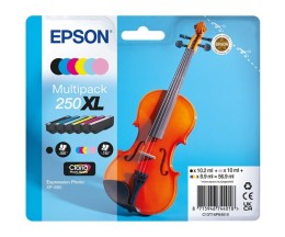 6 Cartuchos de tinta Originales, Epson T16P8 / 250XL Negro 10.2ml + Colores 8.9ml