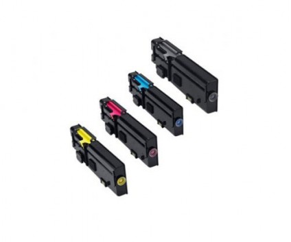 4 Cartuchos de Toneres Compatibles, DELL 593BBBX Negro + Colores ~ 6.000 / 4.000 Paginas