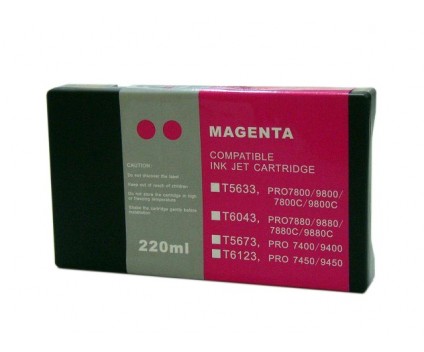 Cartucho de Tinta Compatible Epson T5633 Magenta 220ml